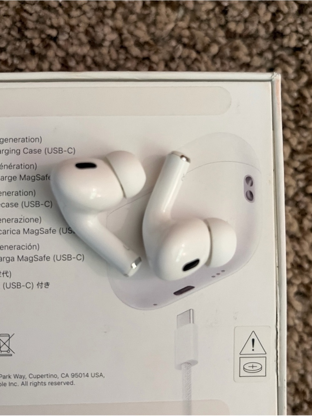 Apple Airpods Pro 2nd Generation Gen 2 with Magsafe USB-C Charging-Model A3048 - Picture 12 of 16